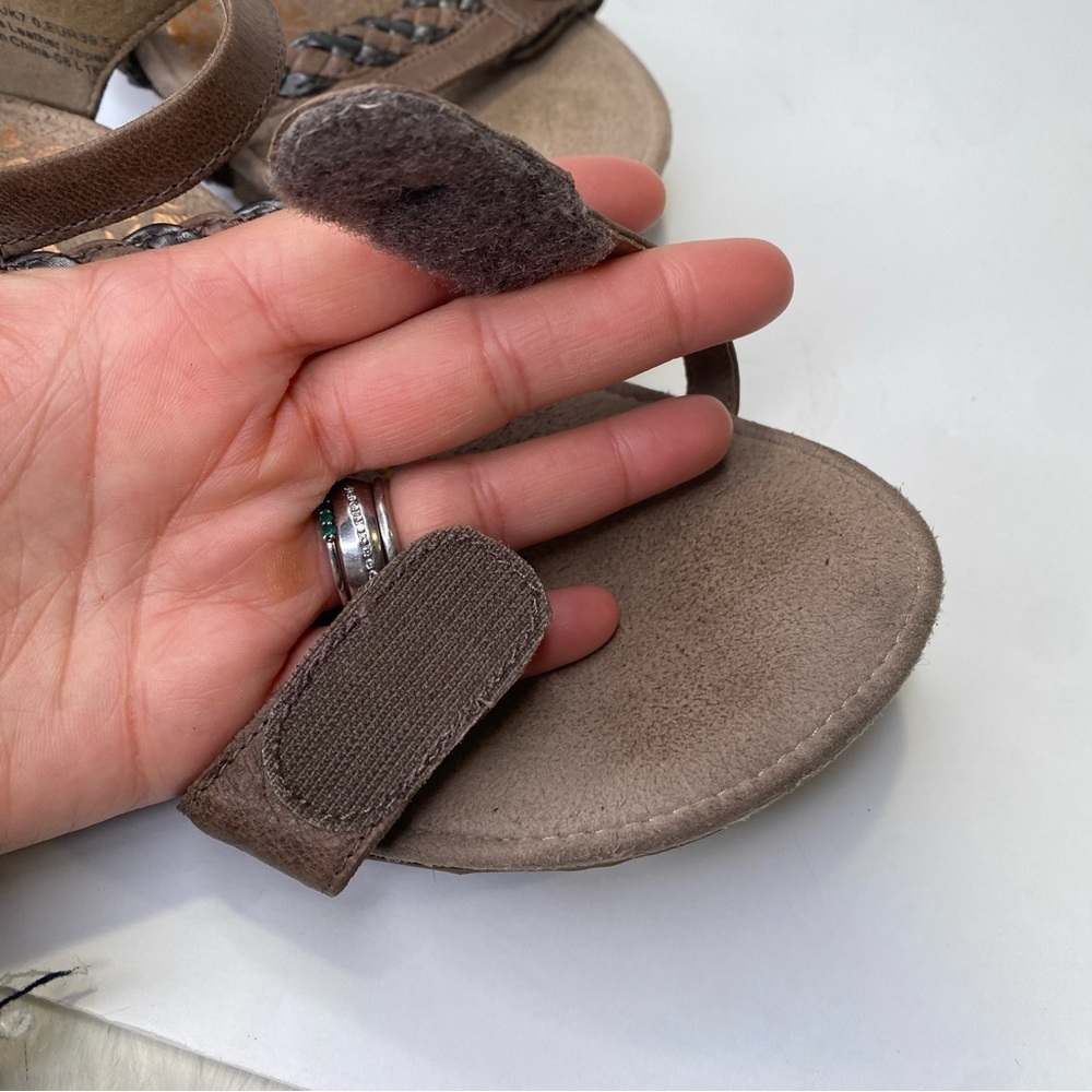Aetrex Jillian Braided Quarter Strap Sandal in Bronze Size 9 - Picture 9 of 11